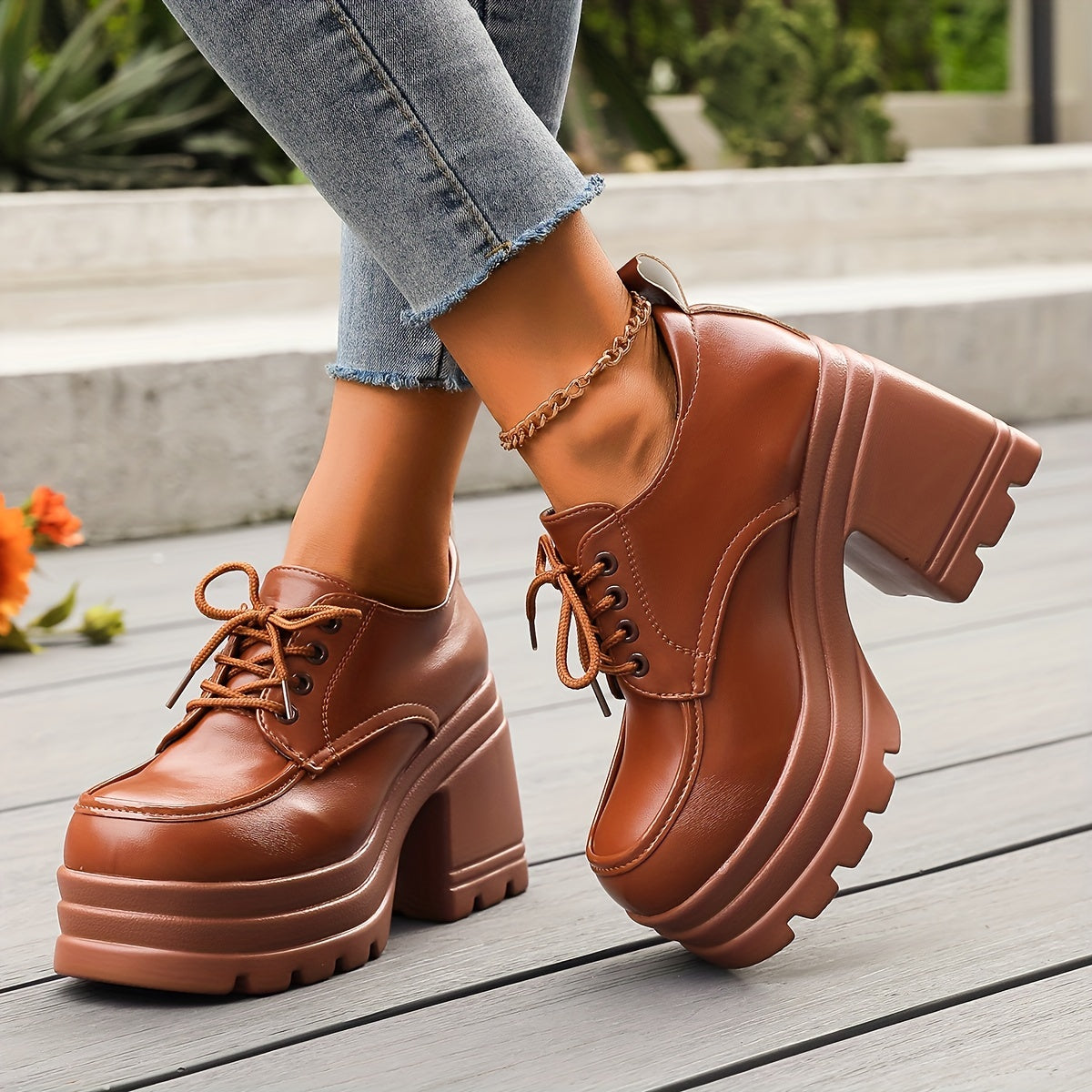 Dames Plateau Schoenen | Chunky Blokhak