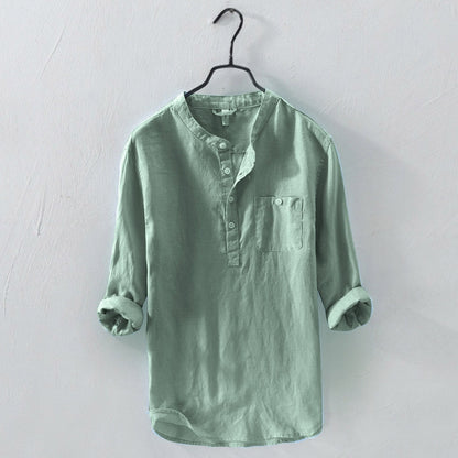 Ademend Linnen Heren Shirt – Casual & Stijlvol met Knoopsluiting