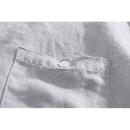 Ademend Linnen Heren Shirt – Casual & Stijlvol met Knoopsluiting T-E