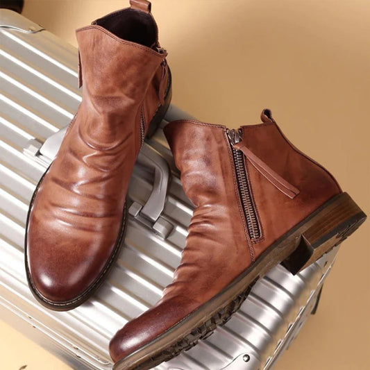 Heren Enkellaarzen | Boots met Lage Hak