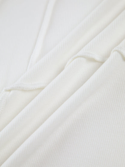 Noa T-Shirt Dames | Ribstof met Lange Mouwen