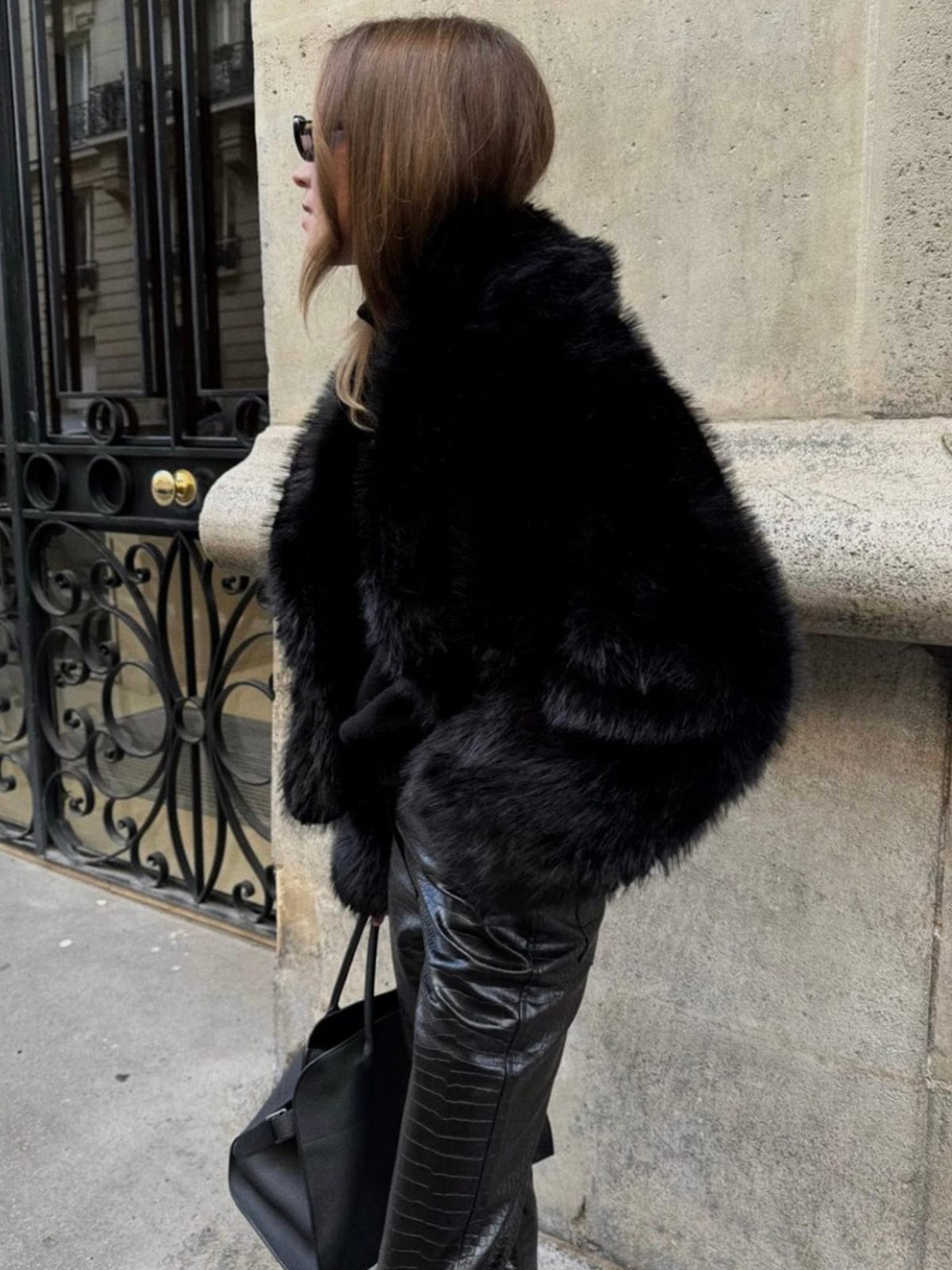 Faux Fur Jas Dames | Zwart Kort Model