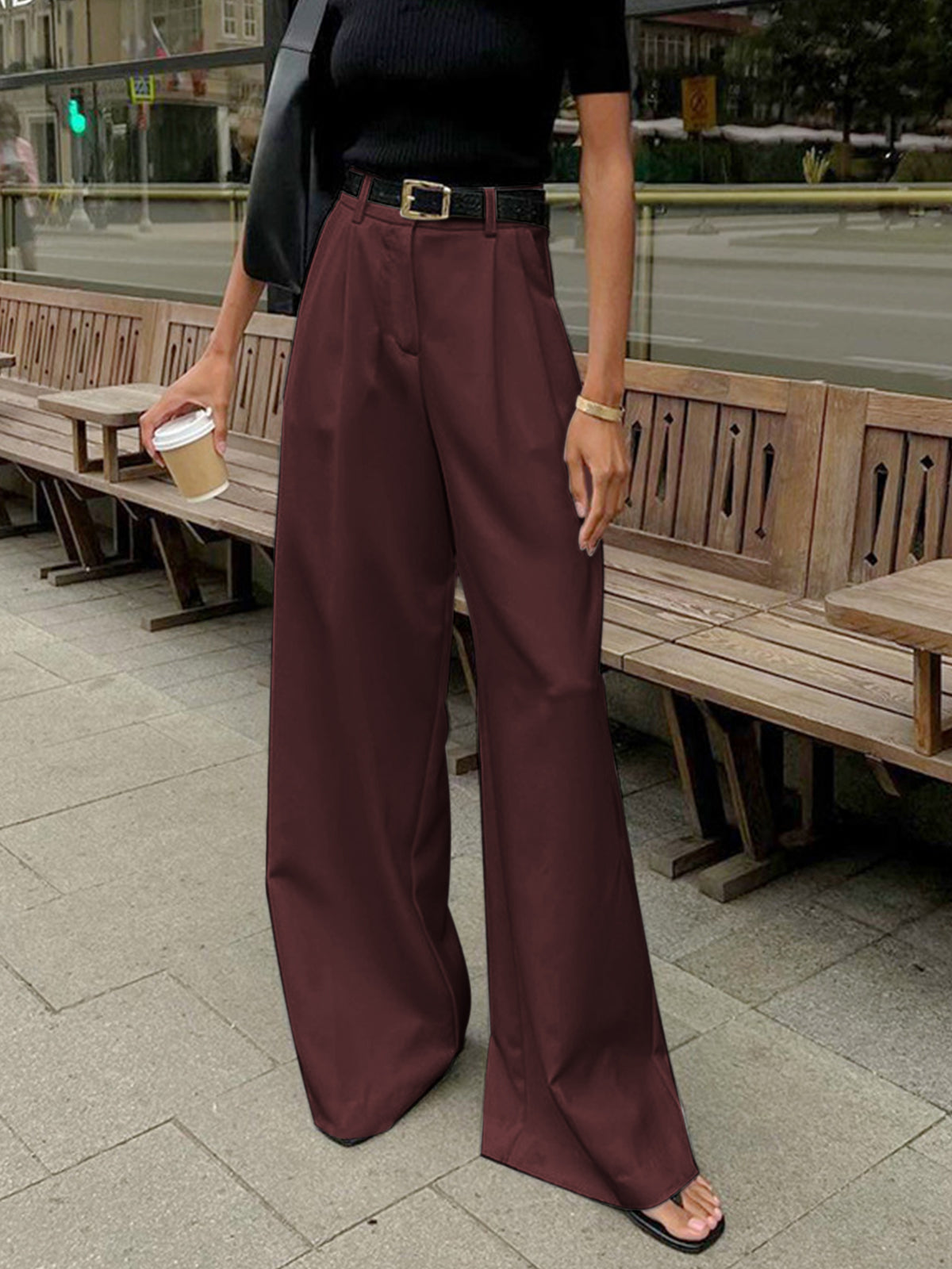 Noa Pantalon Dames | Wide Leg &  Hoge Taille
