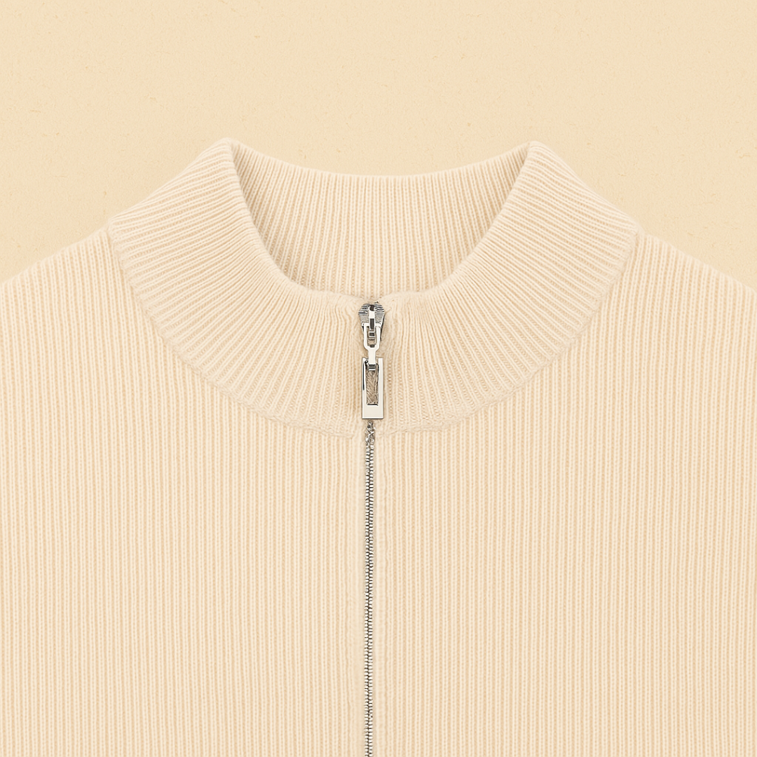 Heren Vest | Rits & Lange Mouw