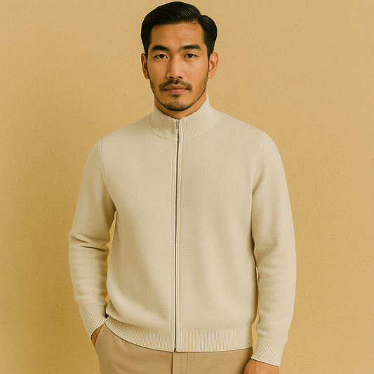 Heren Vest | Rits & Lange Mouw