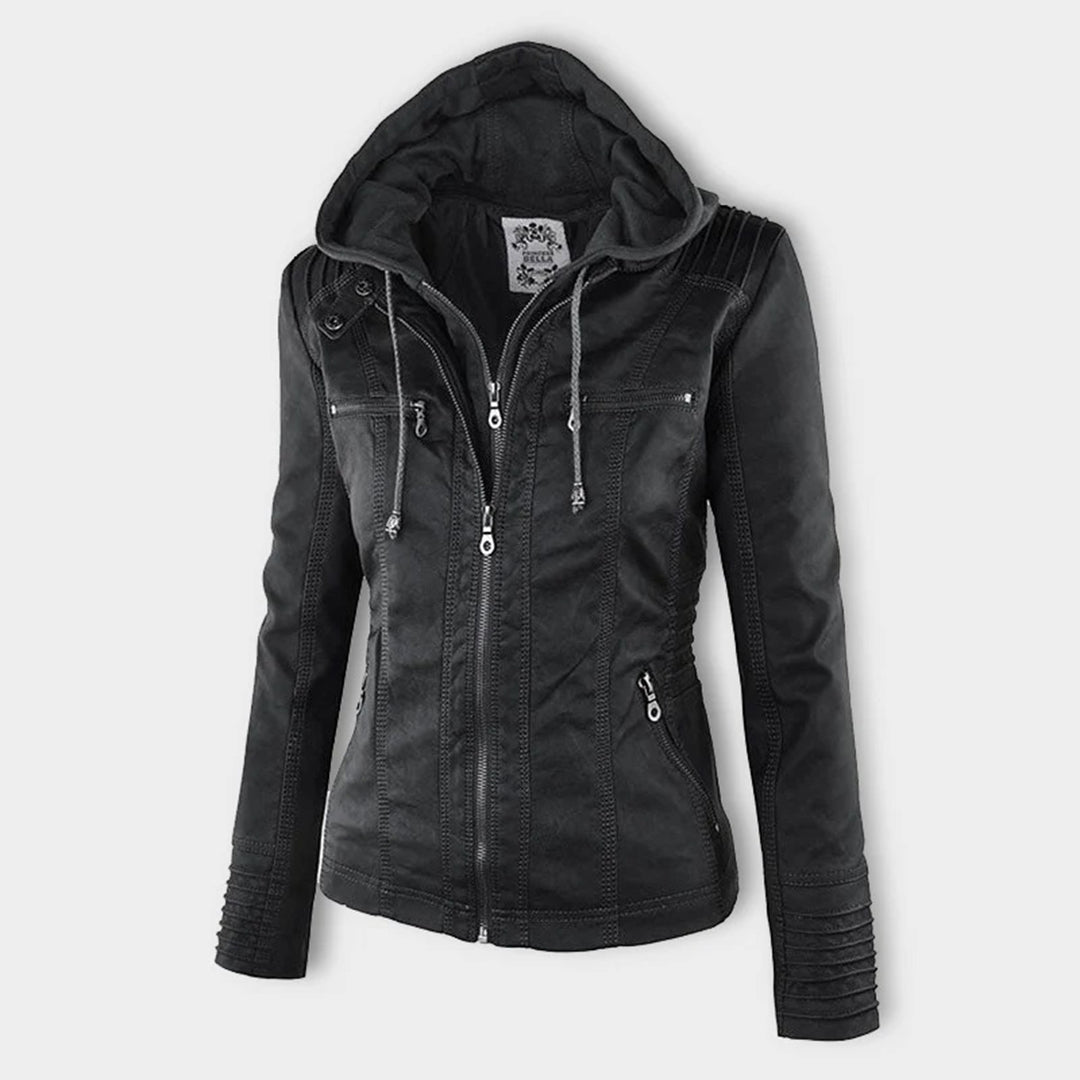 Aurora Leren Jas Dames jas | Capuchon