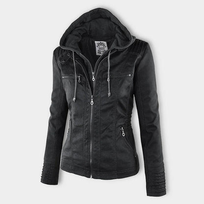 Aurora Leren Jas Dames jas | Capuchon