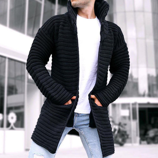 Miro - Moderne Lange Gebreide Heren Cardigan