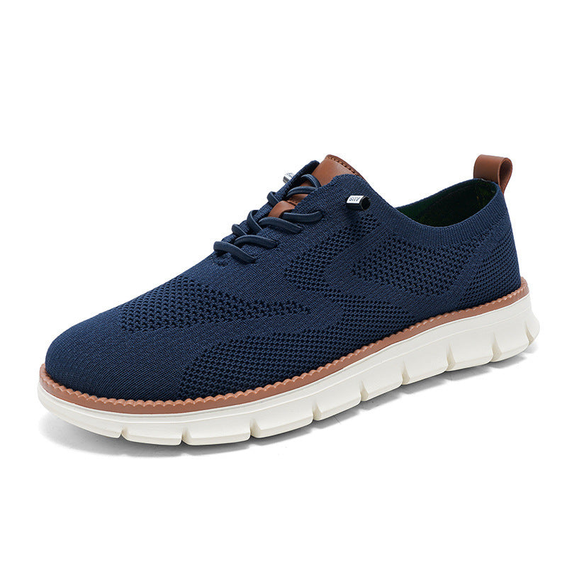 Knitted Casual Sneakers For Men | Lace-Up
