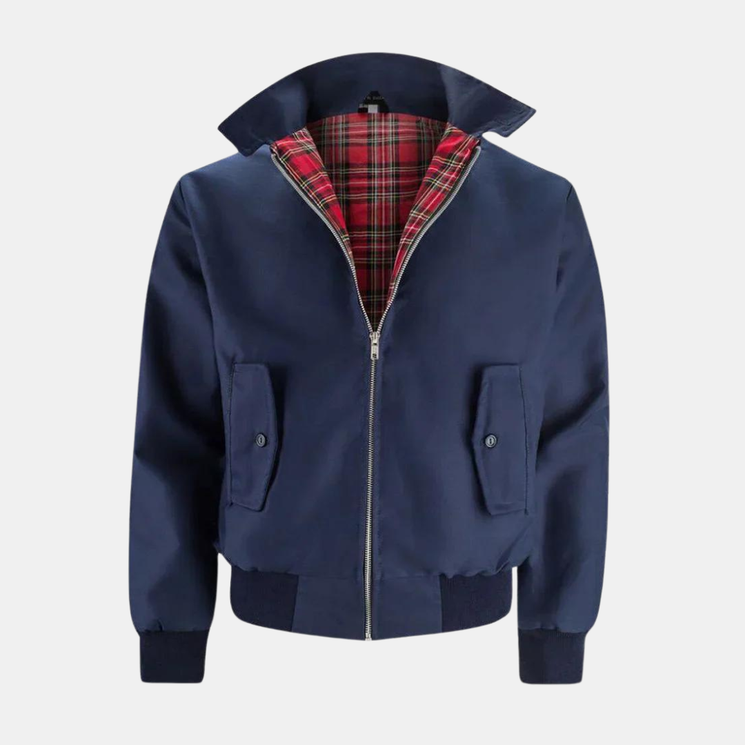 Klassiek Harrington-jack met ruitvoering