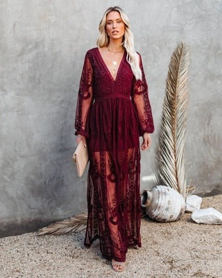 Celeste | Luxe Kanten Maxi Jurk