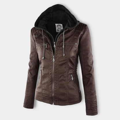 Aurora Leren Jas Dames jas | Capuchon