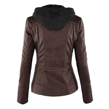 Aurora Leren Jas Dames jas | Capuchon