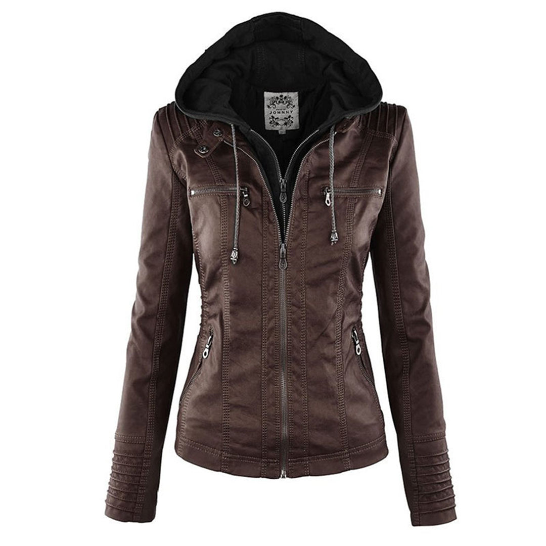 Aurora Leren Jas Dames jas | Capuchon