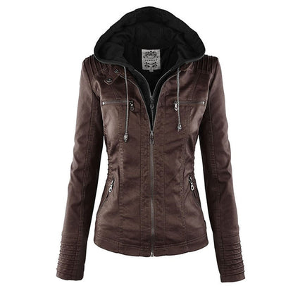 Aurora Leren Jas Dames jas | Capuchon
