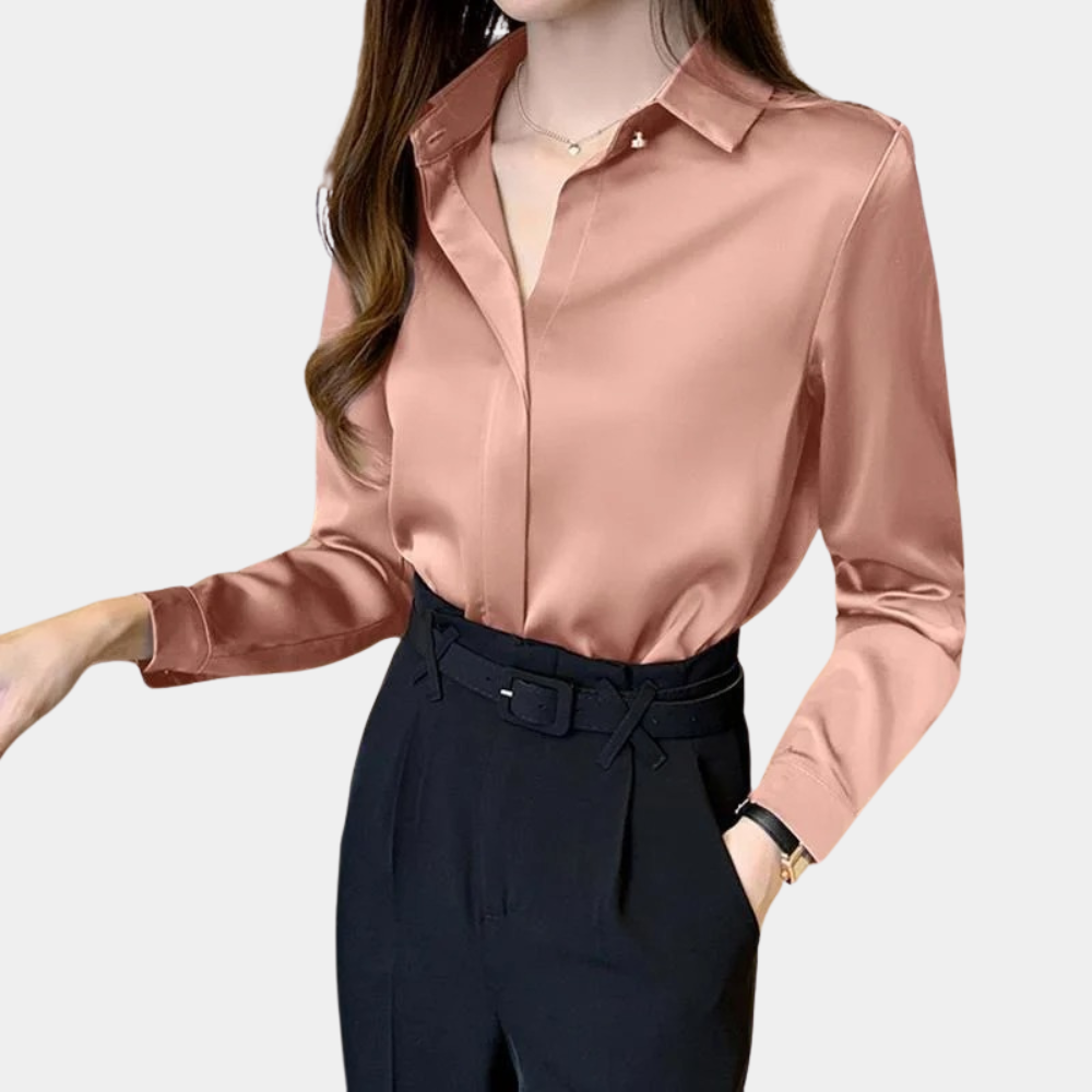 Seraphina - Luxe Satijnen Damesblouse
