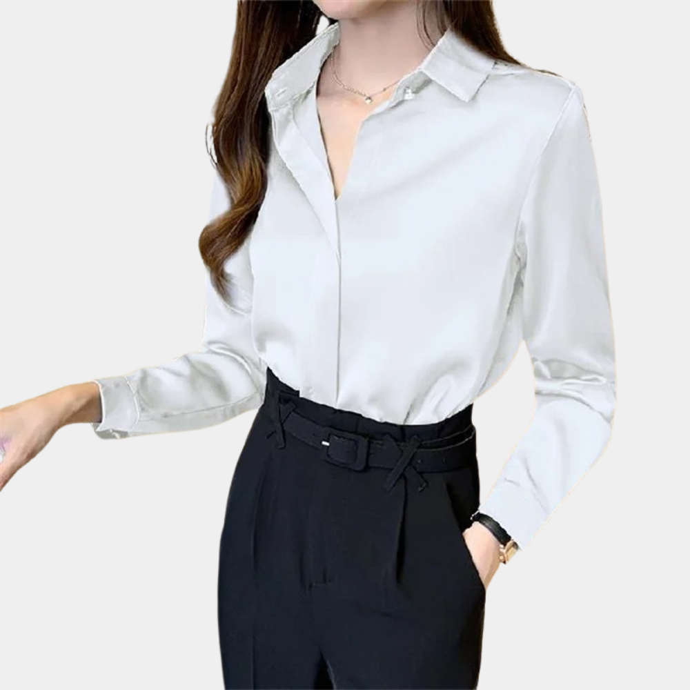Seraphina - Luxe Satijnen Damesblouse