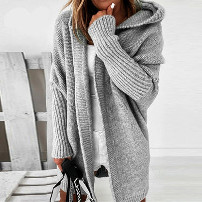 Dames Winter Cardigan Lang | Capuchon & Oversized