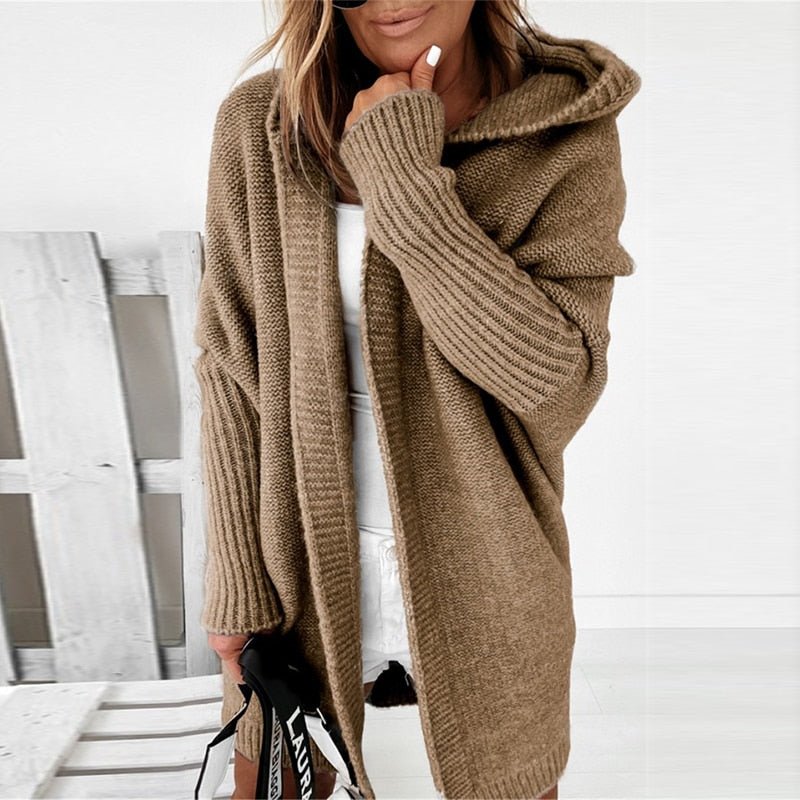 Dames Winter Cardigan Lang | Capuchon & Oversized
