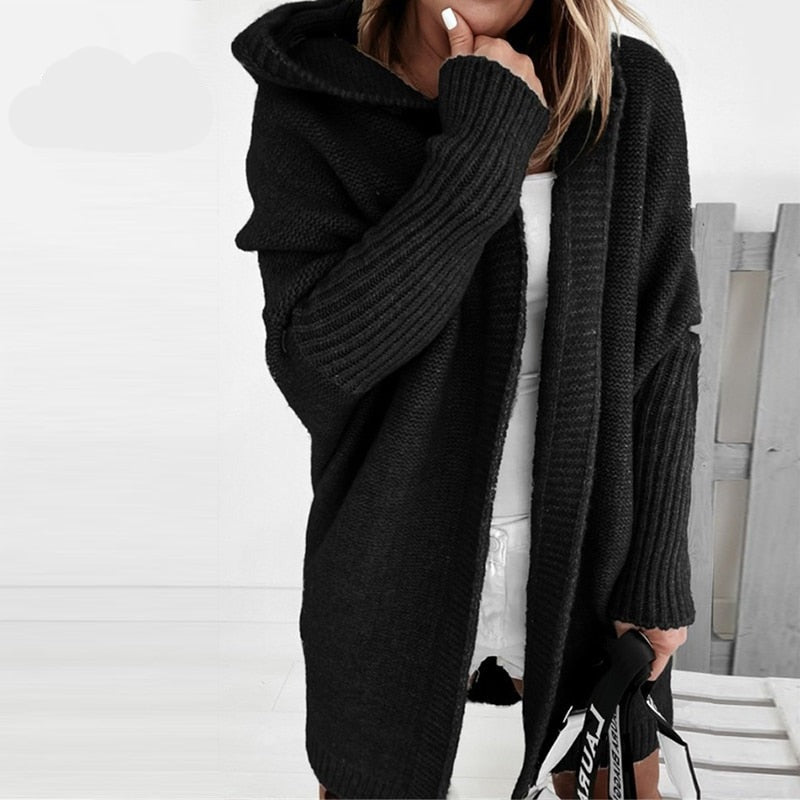 Dames Winter Cardigan Lang | Capuchon & Oversized