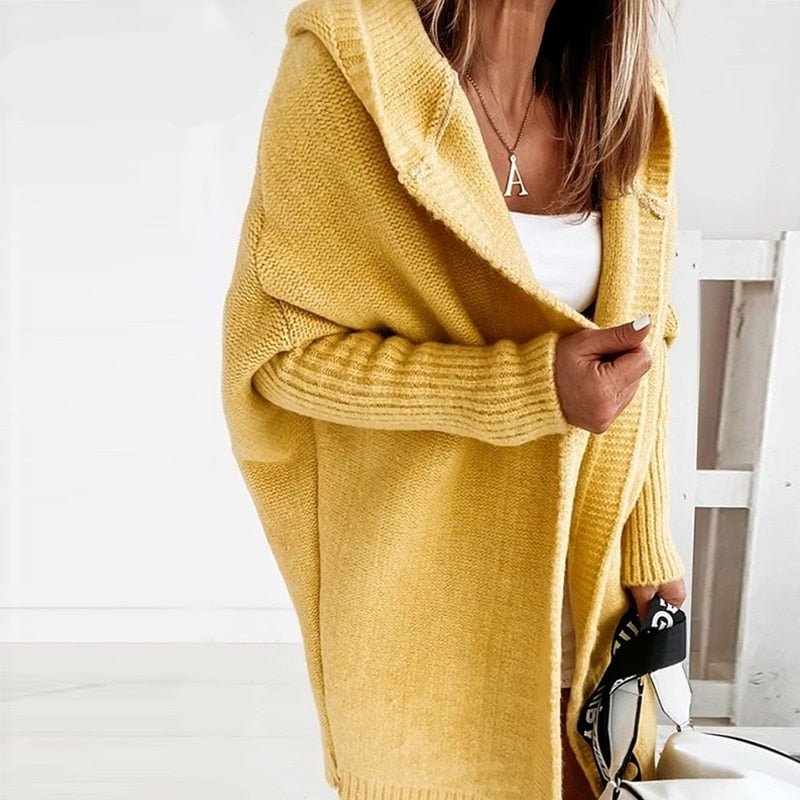 Dames Winter Cardigan Lang | Capuchon & Oversized