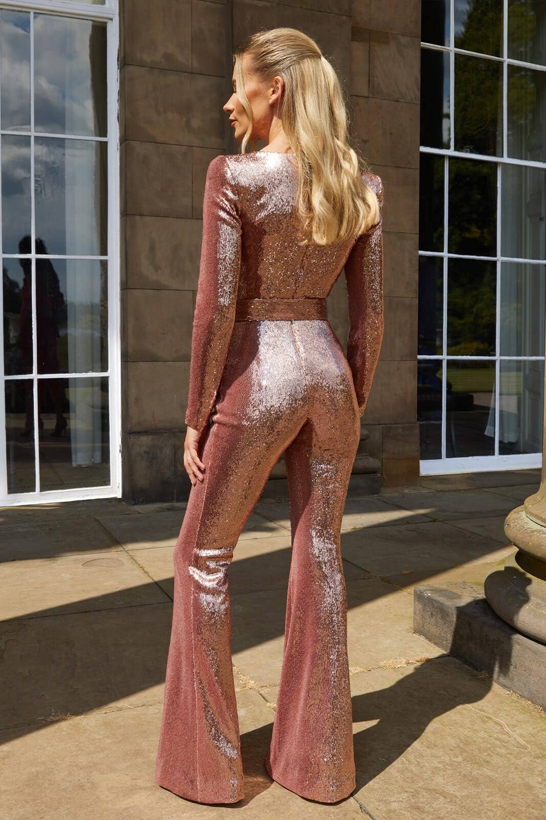 Celvina - Luxe Glanzende Jumpsuit