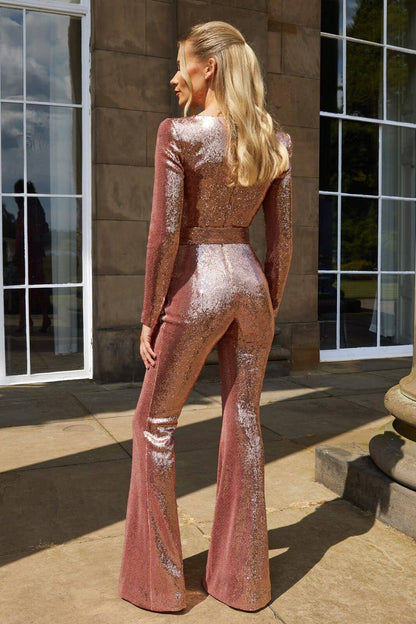Celvina - Luxe Glanzende Jumpsuit