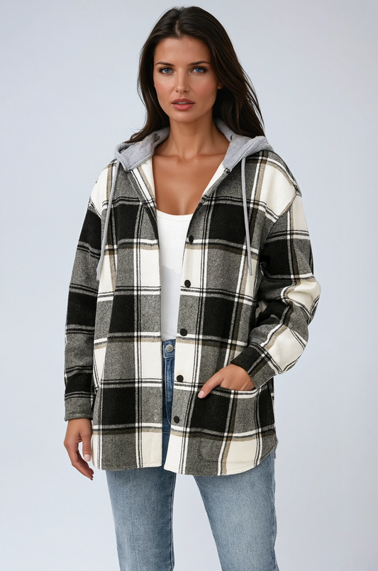 Suzy Jas Dames | Geruit met Capuchon
