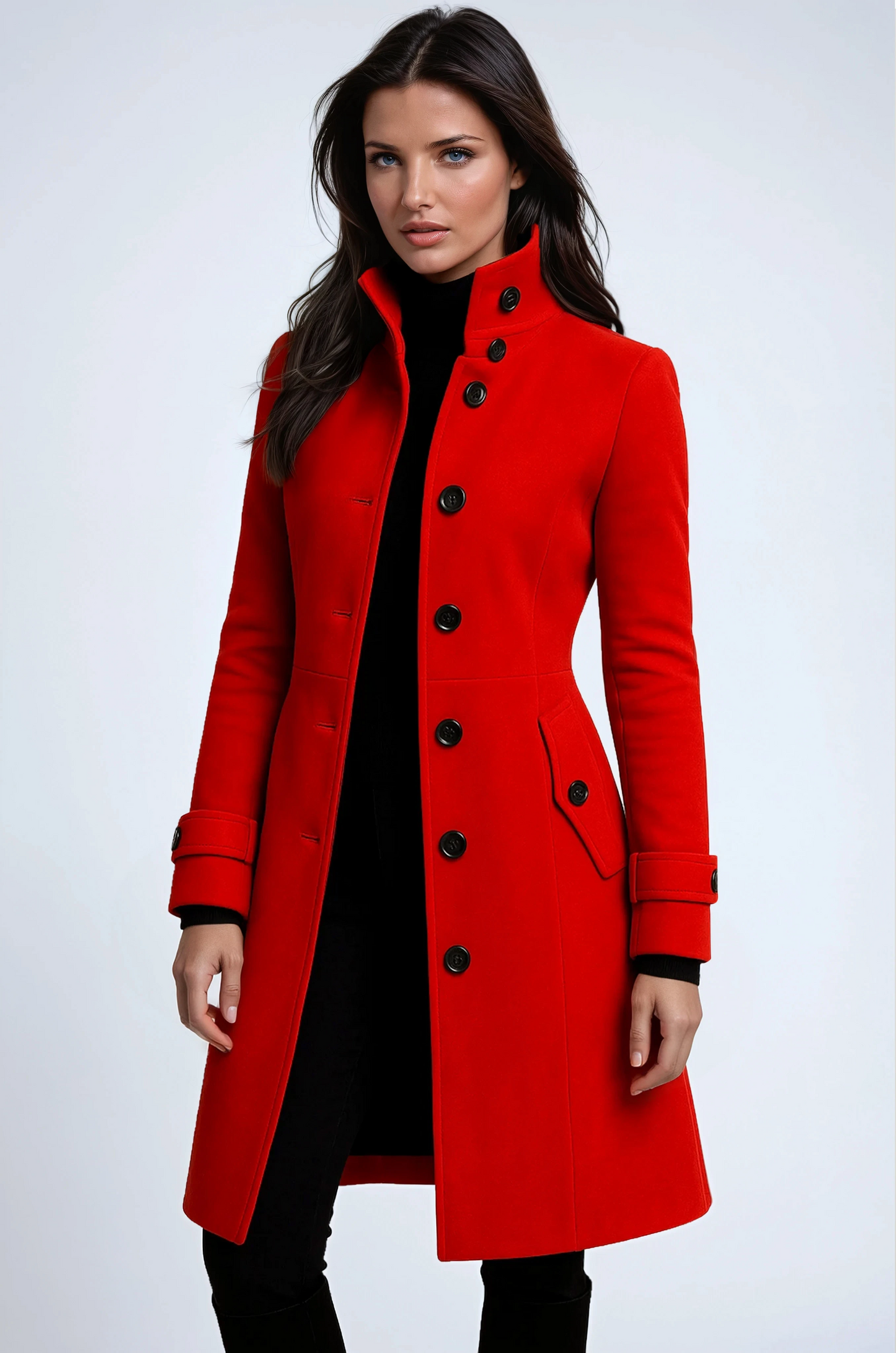 Sandy Winterjas Dames Trenchcoat | Hoge Kraag