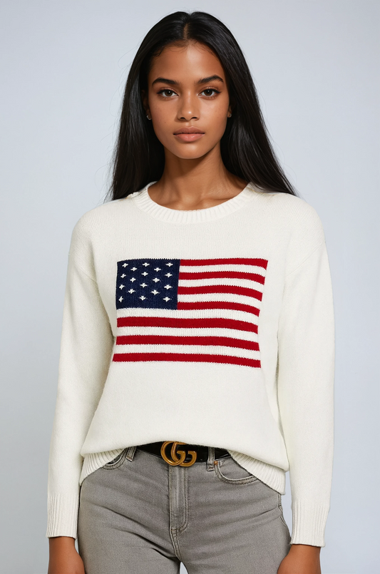Ellis Trui Dames | Gebreid & Amerikaanse Vlag