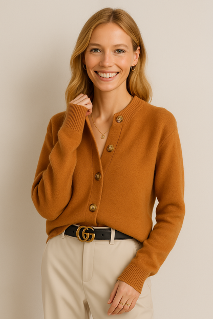 Dames Vest | Gebreid met Knopen