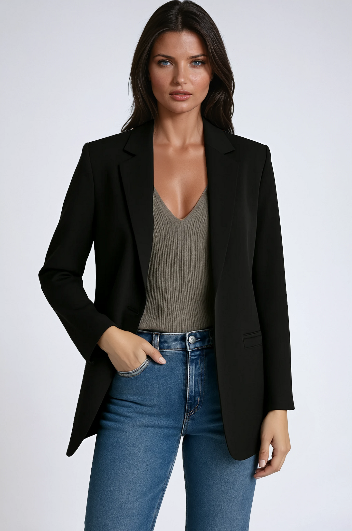 Sofia Dames Blazer | Lang Colbert met Reverskraag