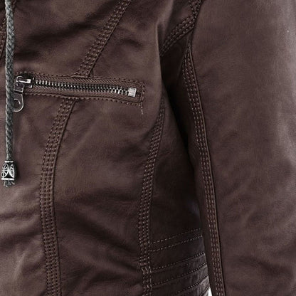 Aurora Leren Jas Dames jas | Capuchon