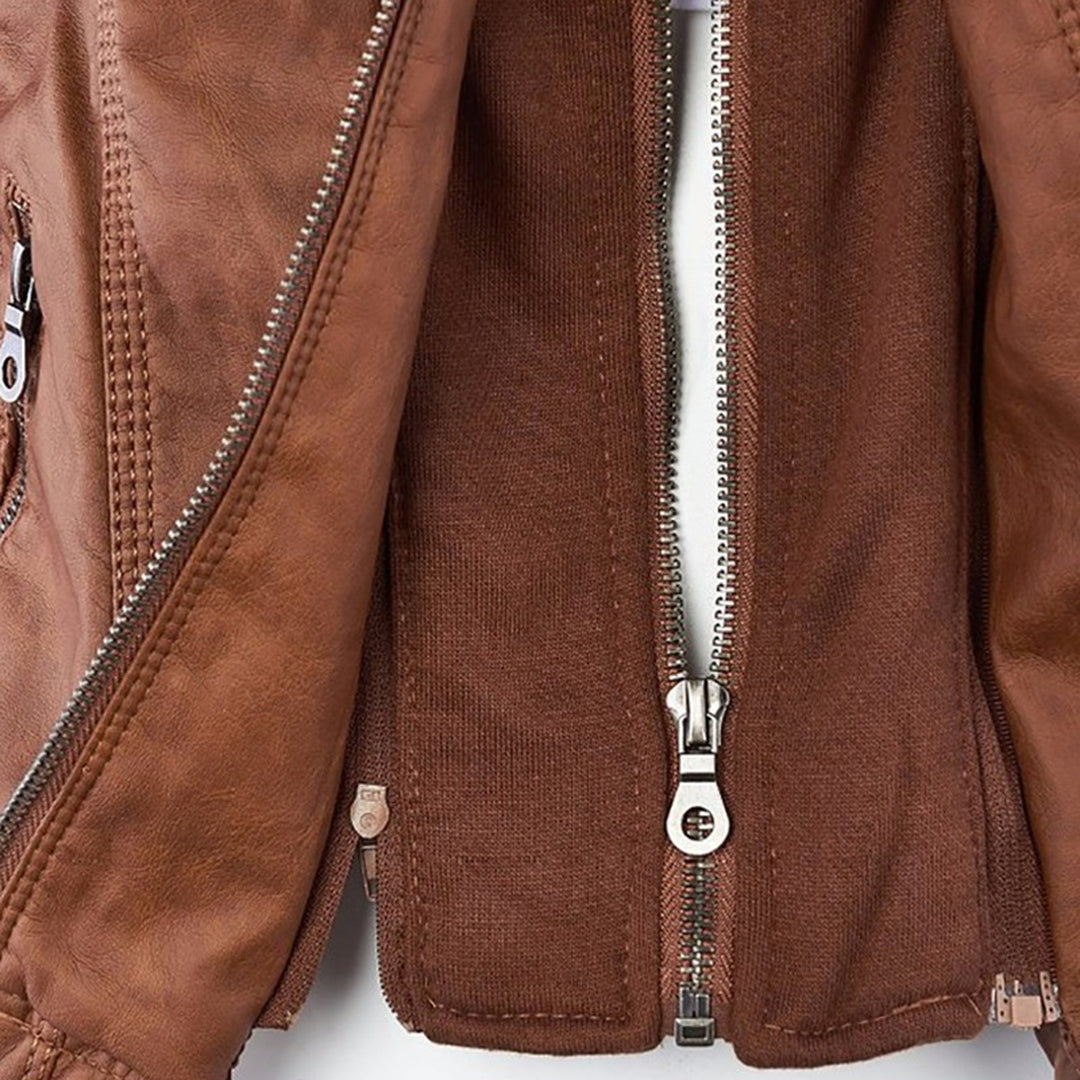 Aurora Leren Jas Dames jas | Capuchon