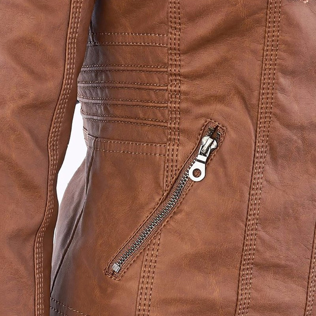 Aurora Leren Jas Dames jas | Capuchon