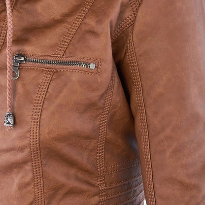 Aurora Leren Jas Dames jas | Capuchon