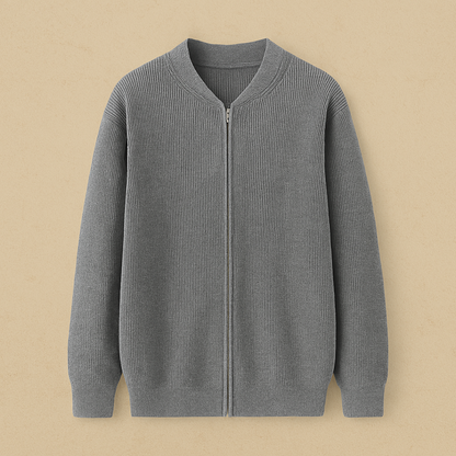 Gebreid Heren Vest met Rits | Minimalistisch & Tijdloos