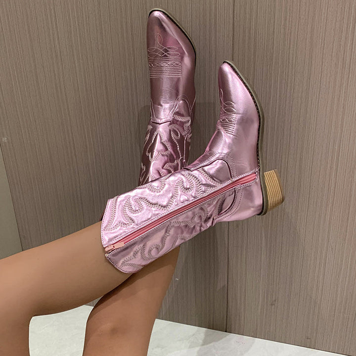 Cowboylaarzen met Stikseldetail Stijlvol en Comfortabel
