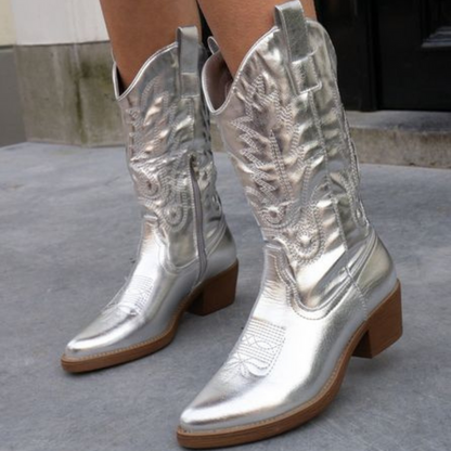 Cowboylaarzen met Stikseldetail Stijlvol en Comfortabel