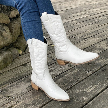 Cowboylaarzen met Stikseldetail Stijlvol en Comfortabel