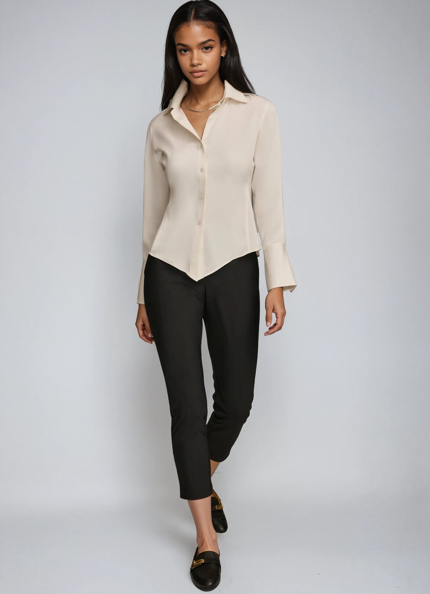 Sofia Blouse Dames | Overhemdblouse met Lange Mouwen