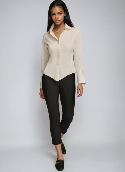 Sofia Blouse Dames | Overhemdblouse met Lange Mouwen