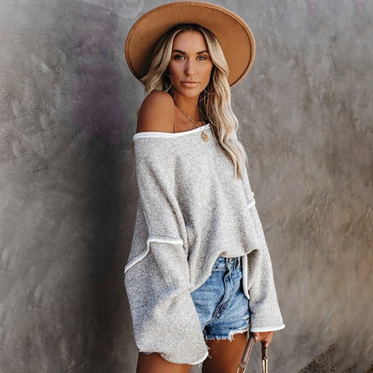 Dames Trui Lange Mouw | Off Shoulder