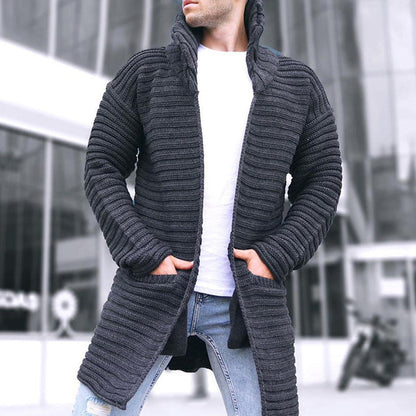 Miro - Moderne Lange Gebreide Heren Cardigan