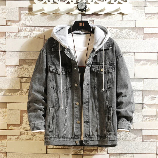 Milan - Heren Denim Jacket met Capuchon