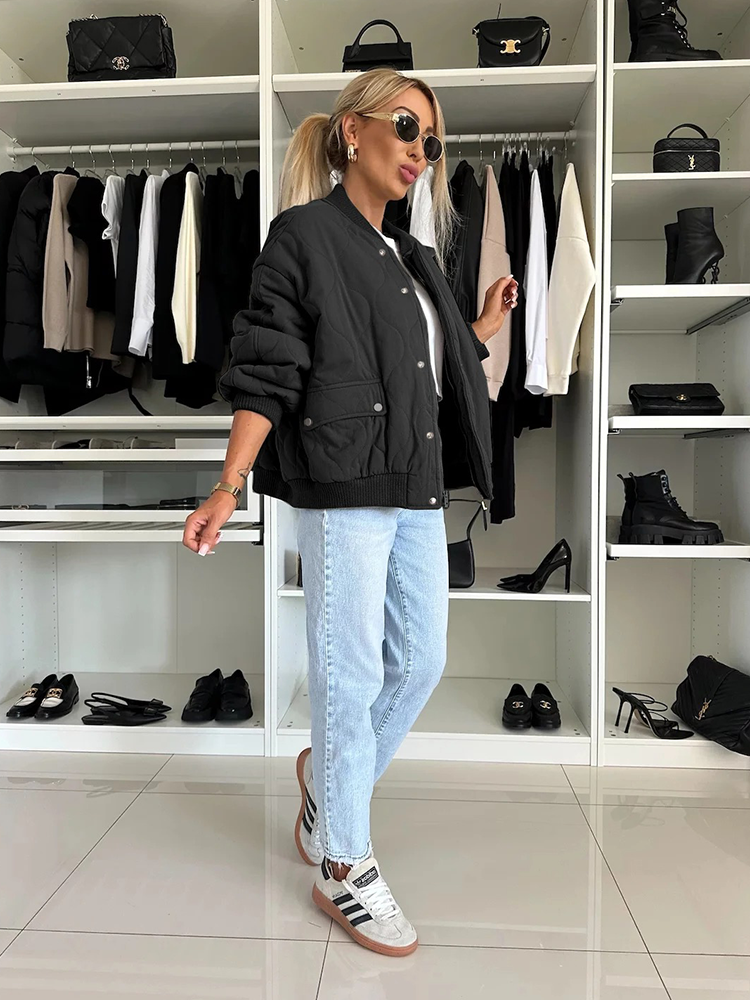Joella Gewatteerde Bomber Jack Vrouw | Quilt Winterjas Dames | Herfstjas