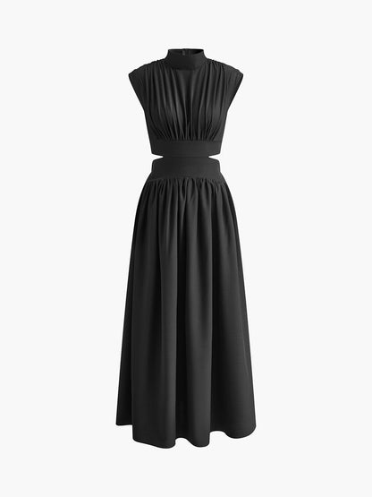 Elegante dames zomerjurk met cut-out taille – stijlvolle maxi jurk voor speciale gelegenheden