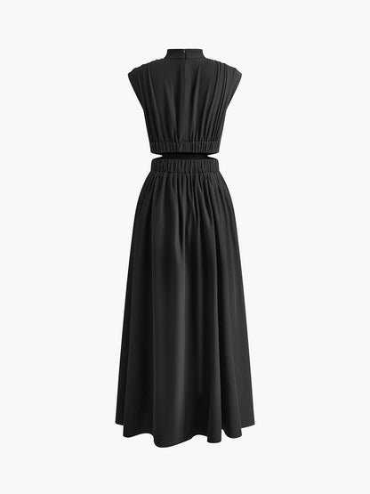 Elegante dames zomerjurk met cut-out taille – stijlvolle maxi jurk voor speciale gelegenheden