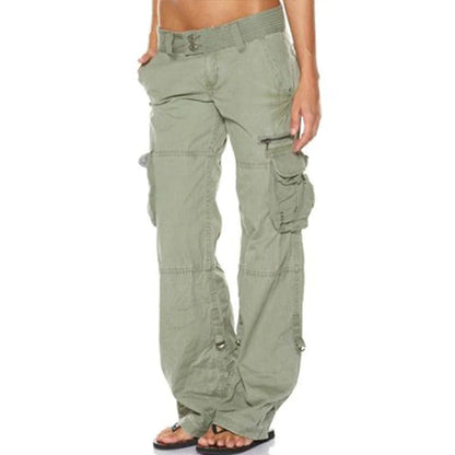 Eliana - Stylish Low Waist Cargo Broek met Zakken voor Dames
