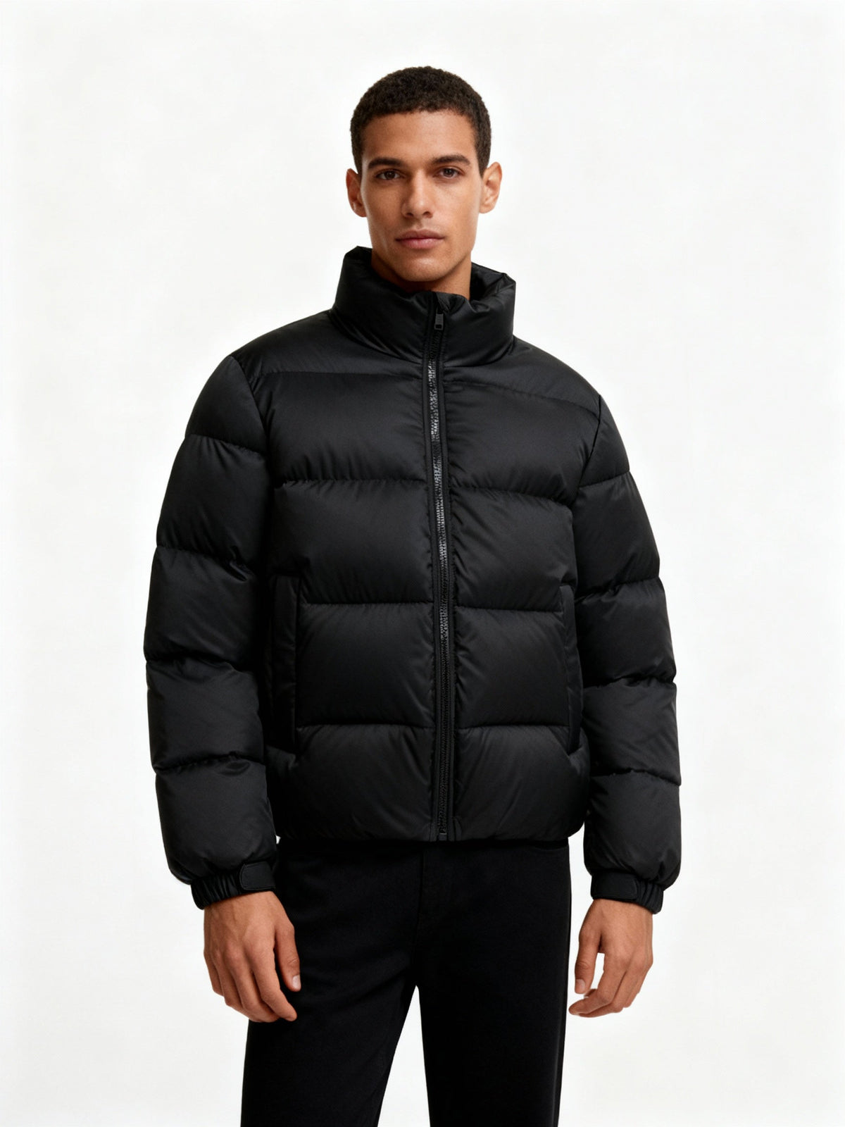 Heren Winterjas Puffer Jacket | Hoge Kraag & Ritssluiting